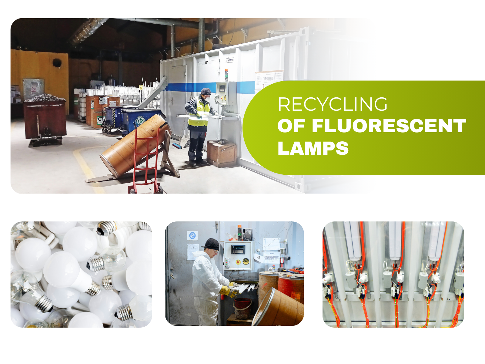 Recycling of fluorescent lamps​